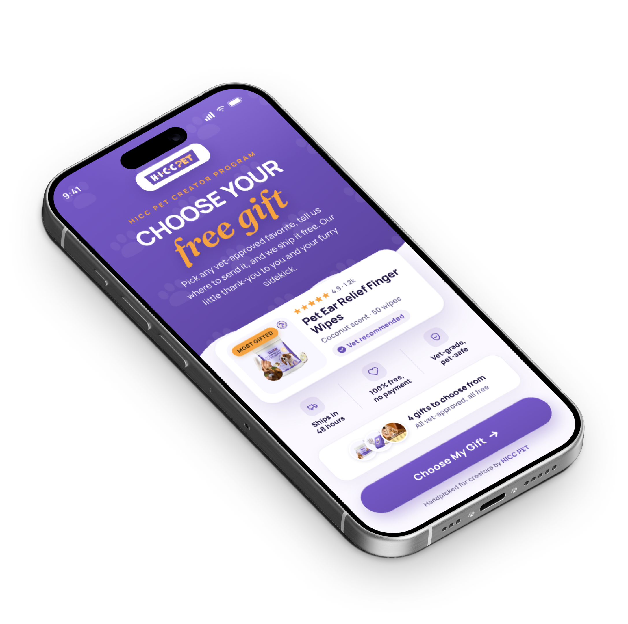 hiccpet branded gift form